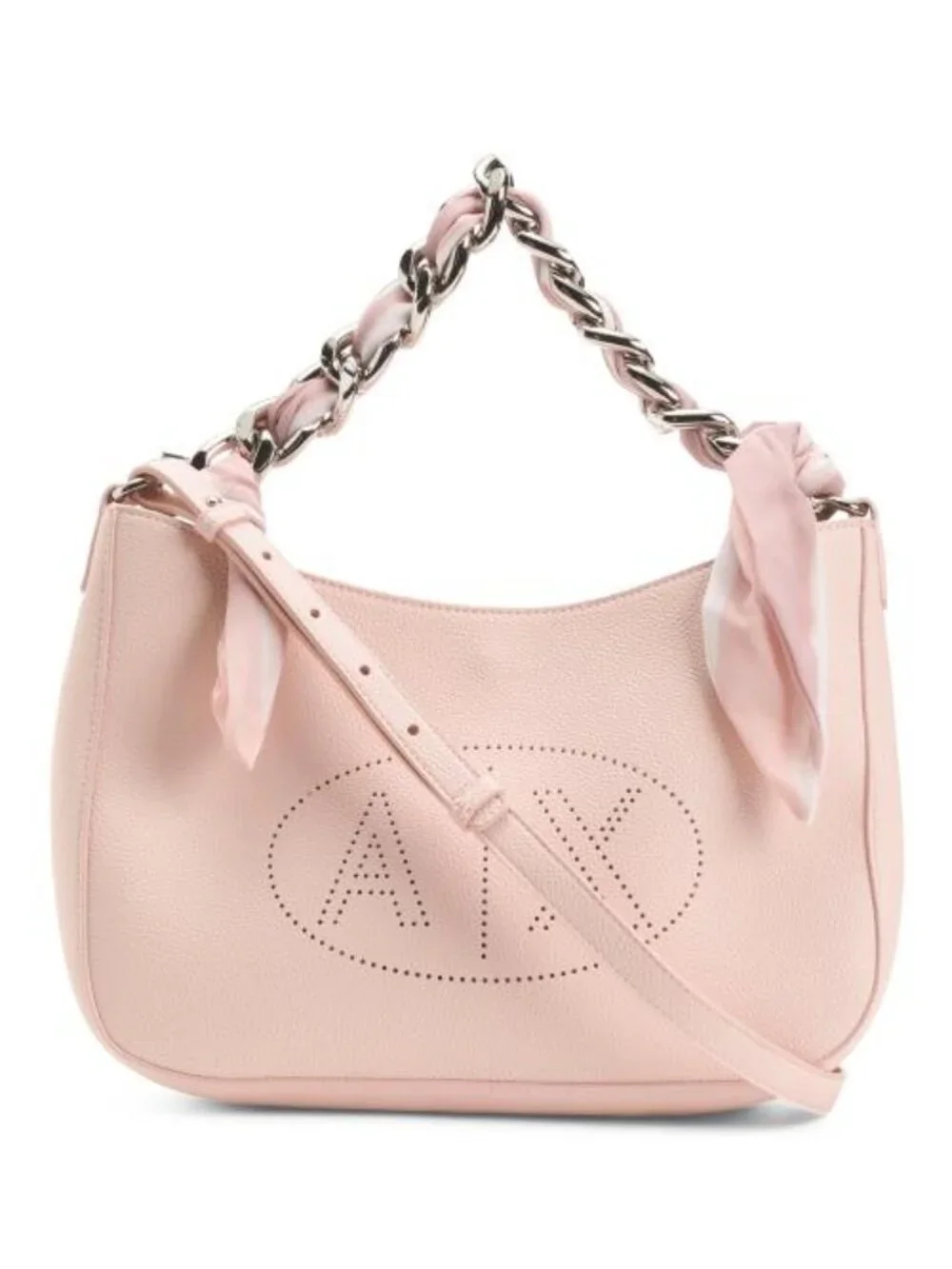 ARMANI EXCHANGE Medium Logo Hobo With Chain Strap And Crossbody Strap